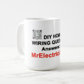 MrElectrician.TVの家庭用配線に関する質問 - マグカップ (正面左)