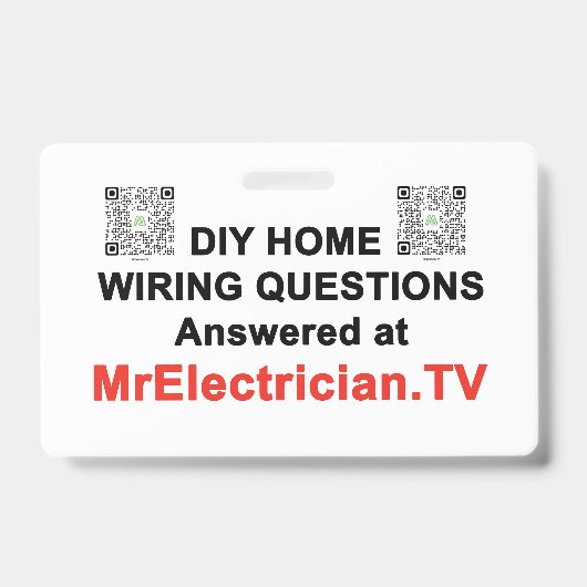 MrElectrician.TVのDIY住宅配線に関する質問 バッジ (正面)
