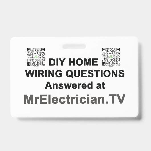 MrElectrician.TVのDIY家庭用配線に関する質問 バッジ (正面)