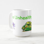 MrGermの不健康な健康の! コーヒーマグカップ (正面左)