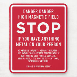 MRI安全警告標識 – 高磁場レーザー マウスパッド