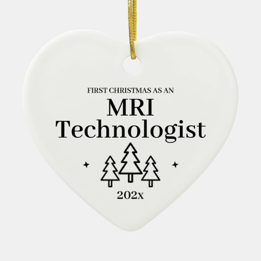 MRI技術初めてのクリスマス看護 セラミックオーナメント (正面)