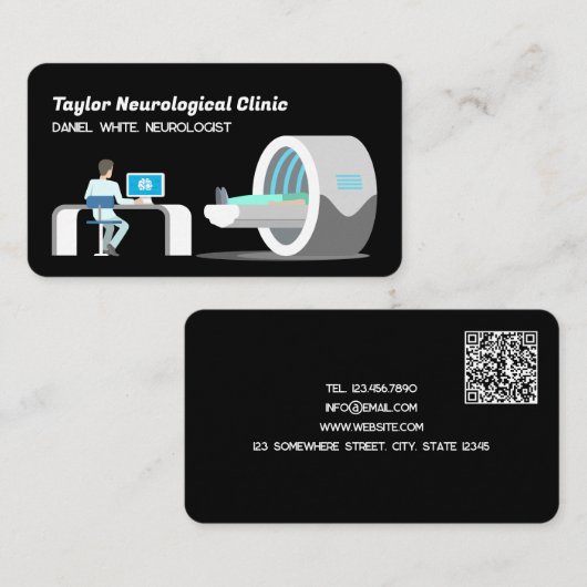 MRI断層撮影QR 名刺 (正面/裏面)