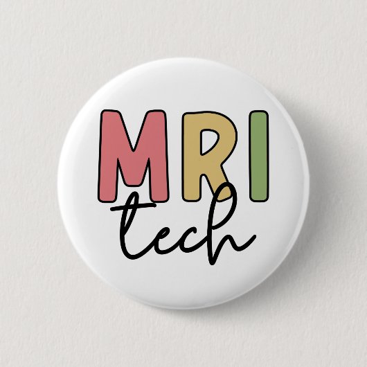 MRI Tech | MRI Technologist Radiology Technician 缶バッジ (正面)