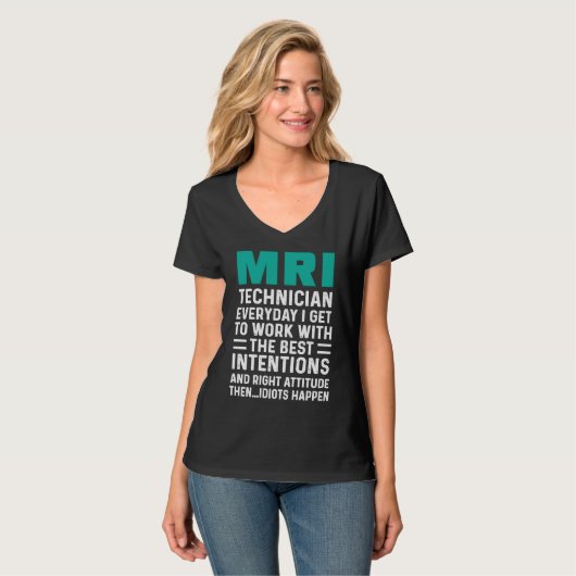 MRI Technician Work Tech Technologist Tシャツ (正面フル)