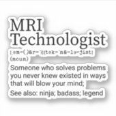 MRI Technologist Definition, MRI Tech Gift シール (正面)