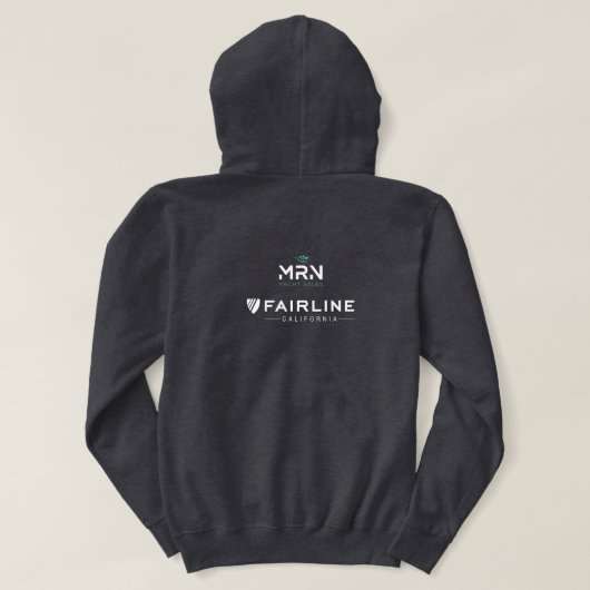 MRN - Fairline CA - Men's Grey Hoodie パーカ (デザイン裏面)