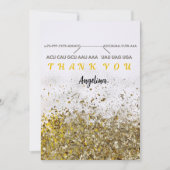 mRNAサンキューカード金ゴールドグリッター サンキューカード (正面)