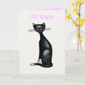 Mrowwは私があなたを愛していることを意味する カード (黄色い花)