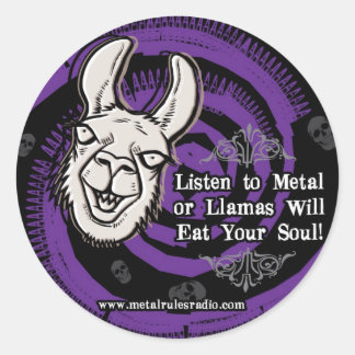 MRRラマのステッカー ラウンドシール