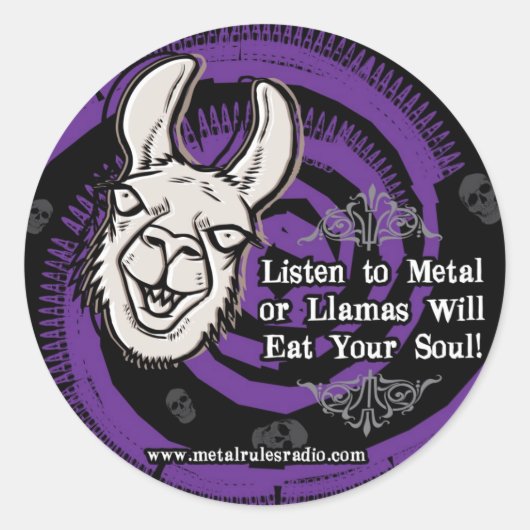 MRRラマのステッカー ラウンドシール (正面)