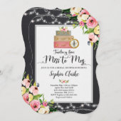 Mrsへのブライダル·恋しく思シャワーの招待フローラ 招待状 (正面/裏面)