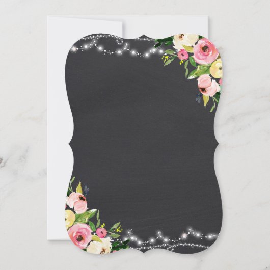 Mrsへのブライダル·恋しく思シャワーの招待フローラ 招待状 (裏面)