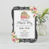 Mrsへのブライダル·恋しく思シャワーの招待フローラ 招待状 (スタンド正面)