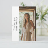 Mrsシンプル Budgetへの旅行ブライダルシャワー写真 招待状 (スタンド正面)