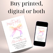 MRSリミニマル恋しく思ボンピンクボウブライダルシャワーへ 招待状