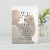 Mrs恋しく思へのロマンチックな写真ブライダルシャワー 招待状 (スタンド正面)