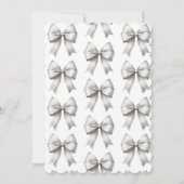 MRS恋しく思金ゴールドホワイトボウブライダルシャワー 招待状 (裏面)