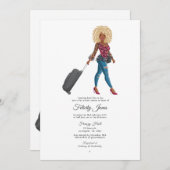 Mrs恋しく思 Travel Bridal Showerへの招待 招待状 (正面/裏面)