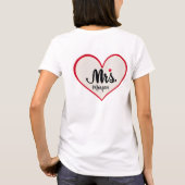 Mrs. スクリプトの愛ハートサイン tシャツ (裏面)