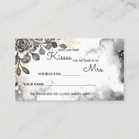 Mrs.ブラックキスの数シャワーゲーム プレイスカード (正面)