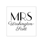 Mrs 1or2行のハイフン付きの長い名前の結婚式 ラバースタンプ (インプリント)