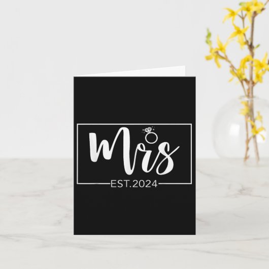 Mrs. 2024 Future Mrs Bride Wedding Matching Engage カード (黄色い花)