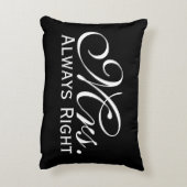 Mrs Always右スクロール文字（白黒） アクセントクッション (裏面(縦))