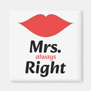 Mrs. Always Right 赤い唇 マッチング マグネット