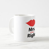 Mrs Always Right Red Lipsマッチング コーヒーマグカップ (正面左)
