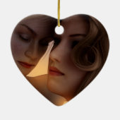 Mrs. and Mrs. Lesbian Photoとしての私たちの初めてのクリスマス セラミックオーナメント (裏面)