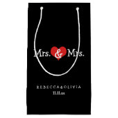 Mrs.And Mrs.Two Bridesのカスタマイズ結婚可能 スモールペーパーバッグ (正面)