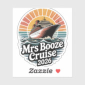 Mrs Booze Cruise 2026 Matching Couples  シール (シート)