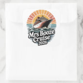 Mrs Booze Cruise 2026 Matching Couples  スクエアシール (バッグ)