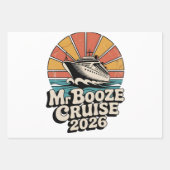 Mrs Booze Cruise 2026 Matching Couples ラッピングペーパーシート (正面2)