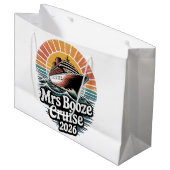 Mrs Booze Cruise 2026 Matching Couples  ラージペーパーバッグ (正面アングル)