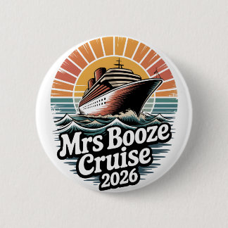 Mrs Booze Cruise 2026 Matching Couples  缶バッジ