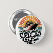 Mrs Booze Cruise 2026 Matching Couples  缶バッジ (正面&裏面)