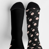 Mrs. Bride Lips & Pearls Stylish Chic Wedding Gift ソックス (上部)