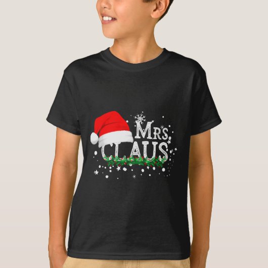 Mrs Claus Christmas Couples Matching Her Xmas Paja Tシャツ (正面)
