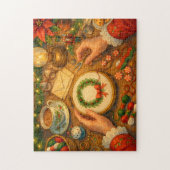 Mrs. Claus Christmas Craft Holiday Sewing Scene ジグソーパズル (縦)