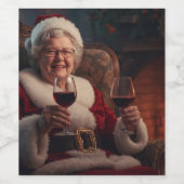 Mrs Claus Wine Bottle Label ワインラベル (シングルラベル)
