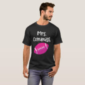 Mrs Commish Fantasy Football League Commissioner W Tシャツ (正面フル)