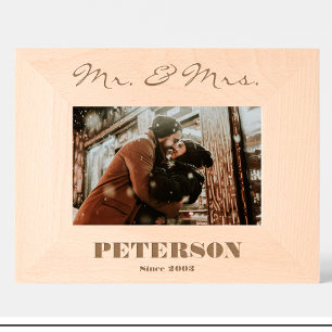 Mrs Dates氏のカップルWoodカスタム写真枠 レーザー彫刻フレーム