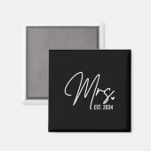 Mrs. Est. 2024 Just Married Wedding For Her Mr &am マグネット (正面/裏面)