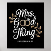 Mrs Good Thing Christian Proverbs Christian Couple ポスター (正面)