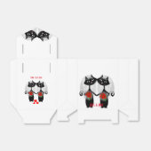 Mrs + Mrs.レズビアンの結婚猫かわいい花嫁結婚さん フェイバーボックス (折り畳みなし)