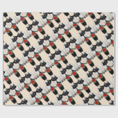 Mrs + Mrs.レズビアンの結婚猫かわいい花嫁結婚さん ラッピングペーパー (フラット)