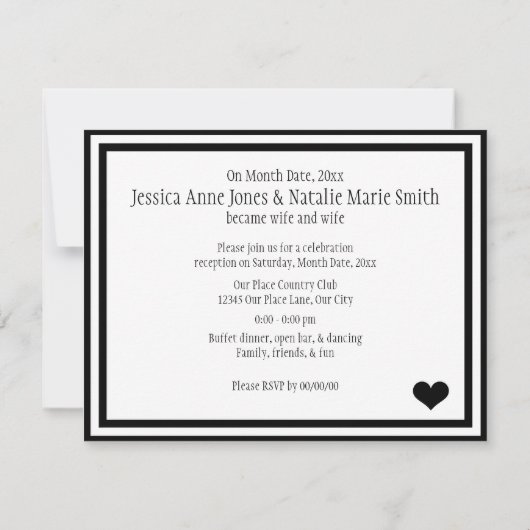 Mrs. & Mrs. 招待状 (裏面)