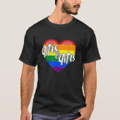 Mrs & Mrs Lesbian Gay LGBTQ Pride Month Support Gr Tシャツ (正面)